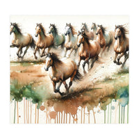 Galloping Horse Herd (Print Only)