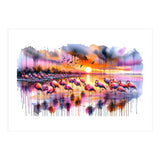 Flamingo Sunset On The Coast (Print Only) thumbnail