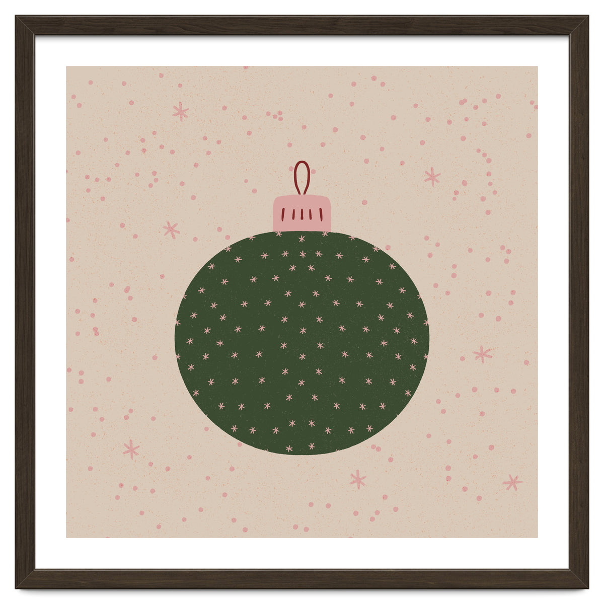 Christmas globe with snowflakes