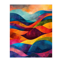 Abstract Rainbow Mountain Landscape (Print Only)