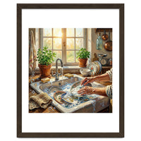 Cozy Kitchen Oil Painting