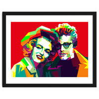 Marilyn Monroe And James Dean Pop Art WPAP