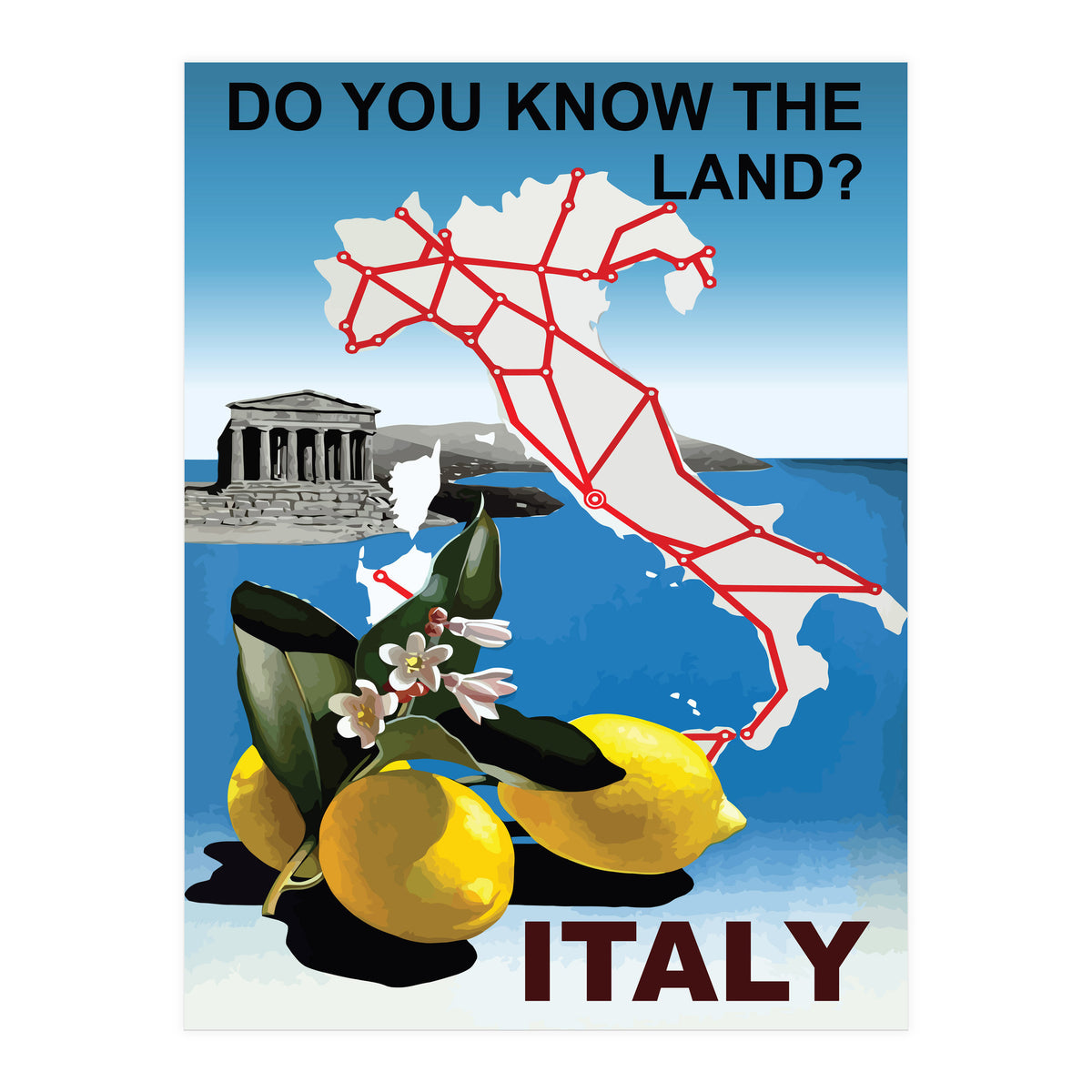 Italy Map (Print Only)