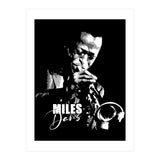 Miles Davis American Jazz Trumpeter in Grayscale (Print Only) thumbnail