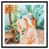 Turkish Reader | Morocco Travel Book Club | Modern Bohemian Woman Architecture | Watercolor Painting thumbnail