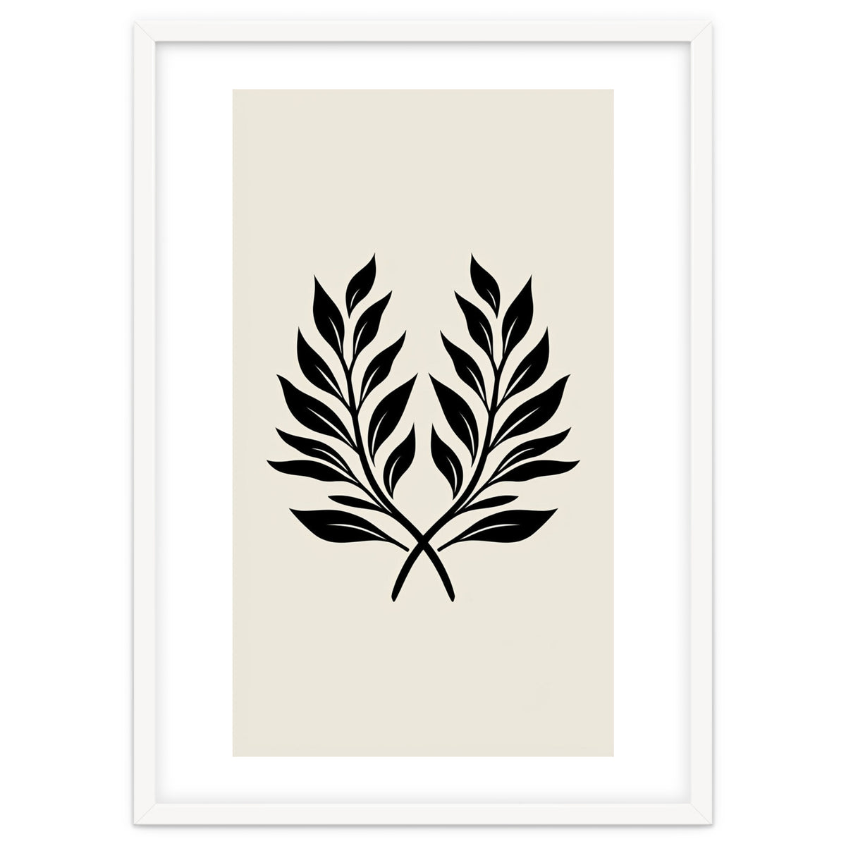 Minimalist Laurel Wreath: Botanical Line Art