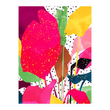 Modern Botanical, Nature Plants Tropical Jungle Garden, Eclectic Pop Of Color Glitter Gold Bohemian Graphic (Print Only) thumbnail