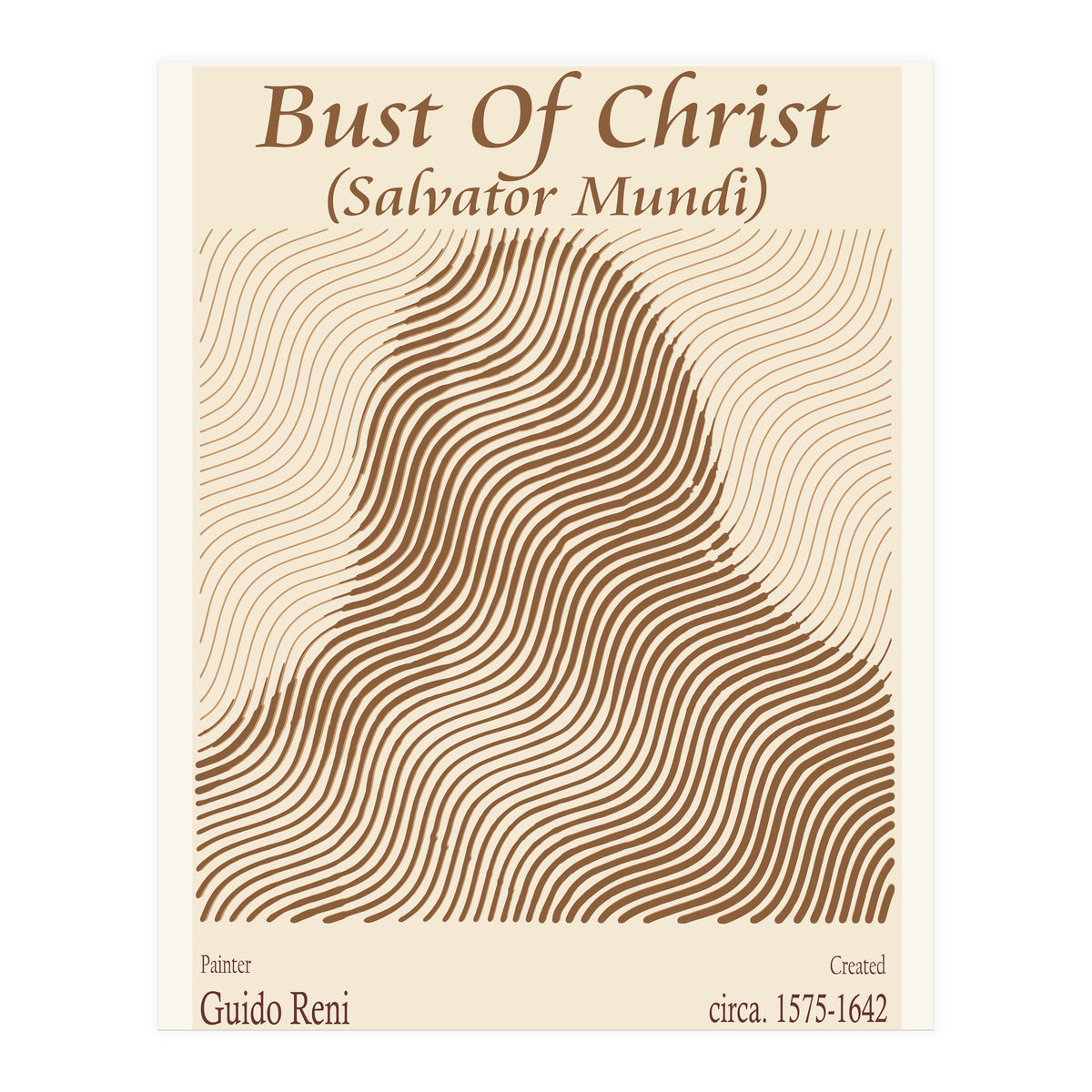 Bust Of Christ (salvator Mundi) – Guido Reni (italian, 1575 1642) (Print Only)