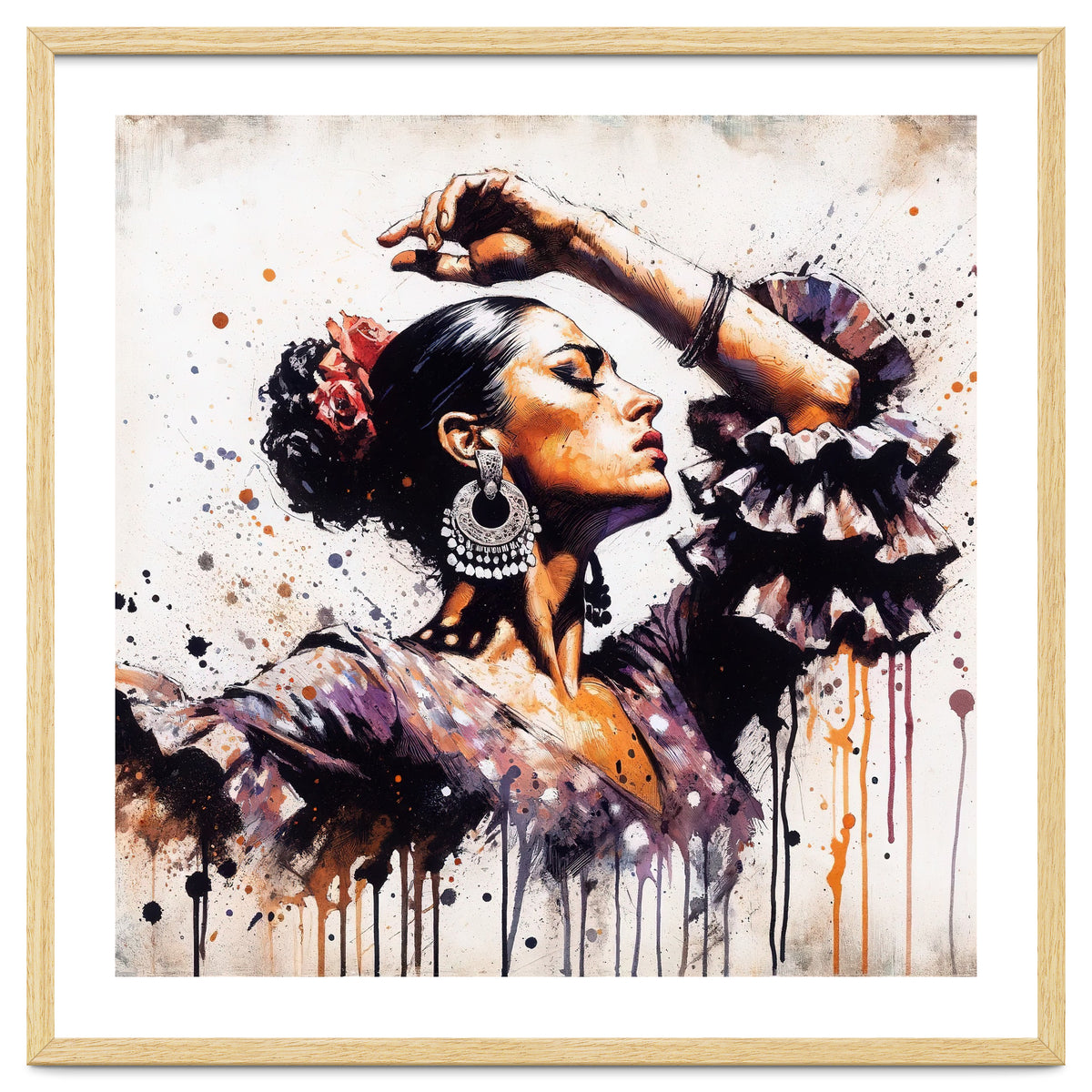 Watercolor Flamenco Dancer #1