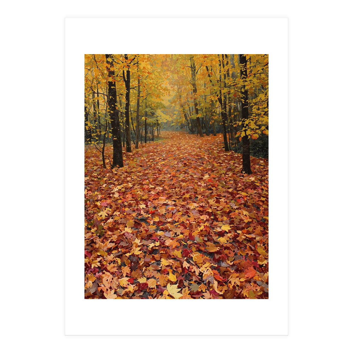 Ethereal Autumn Forest Path (Print Only)