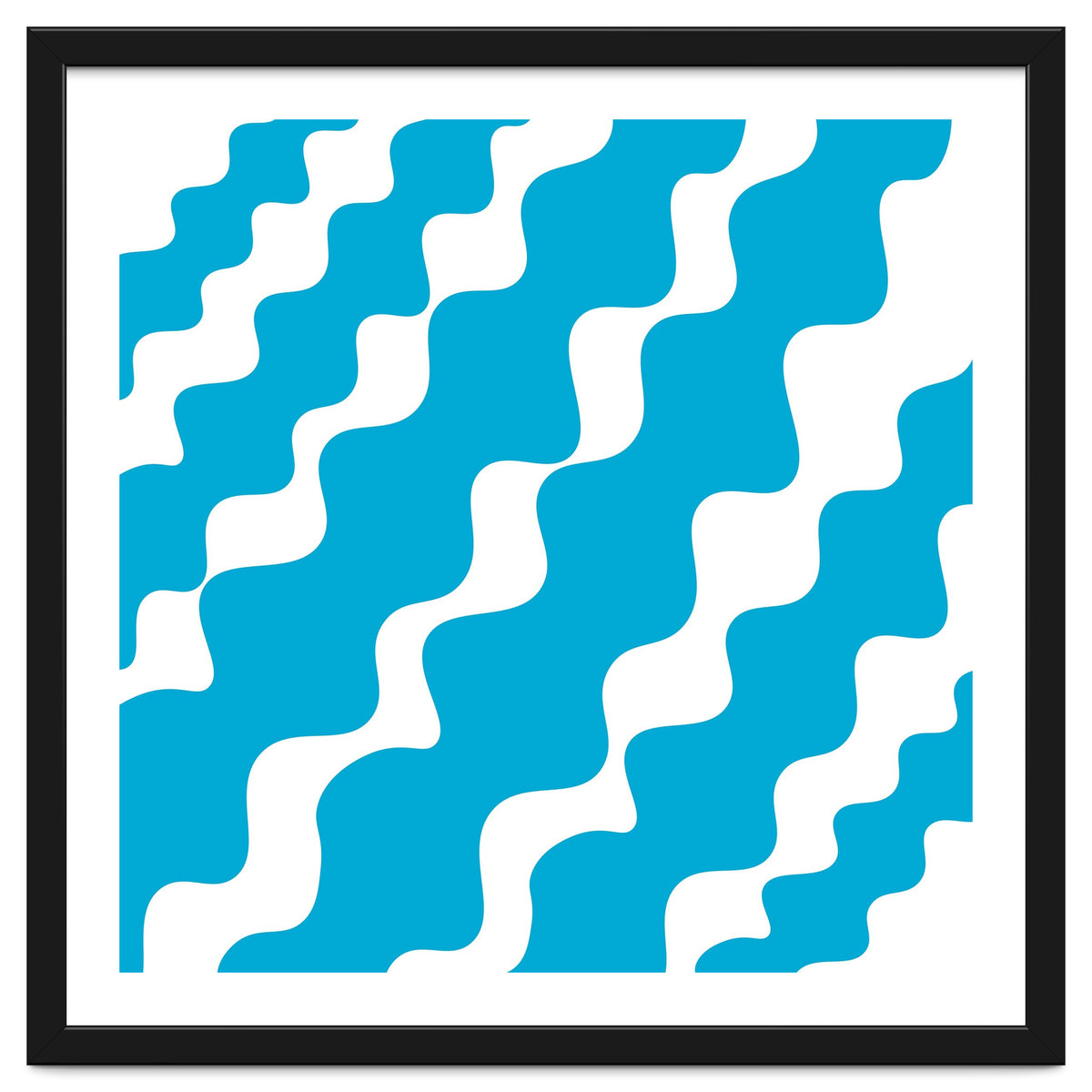 Slanting Blue Wavy Pattern