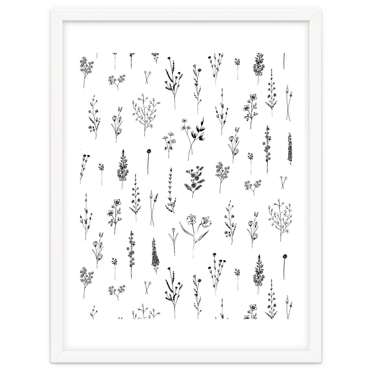 Wildflowers Minimalist Pattern