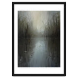 Ethereal Rainy Lake Forest Oil Painting thumbnail