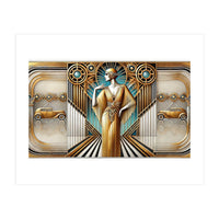 Gatsby Woman Art Deco Scene (Print Only)