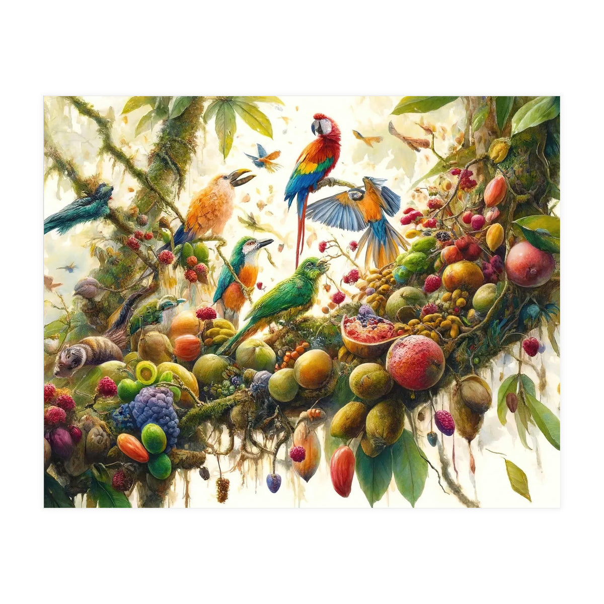 Jungle Symphony Of Tropical Birds (Print Only)