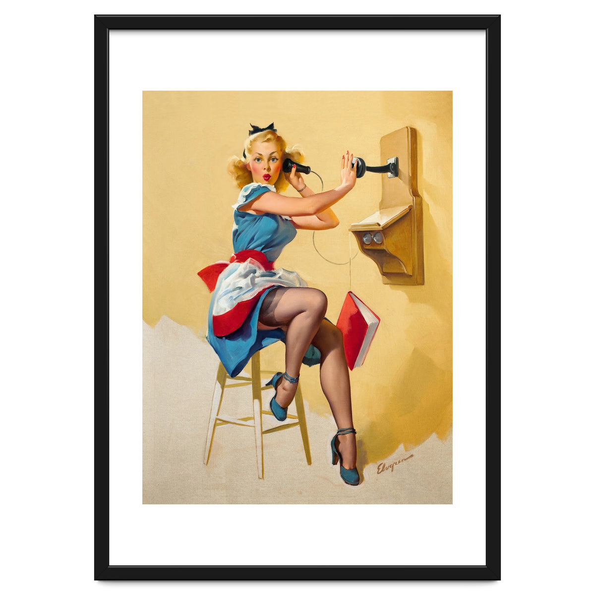 Pinup Gossip Girl On The Phone