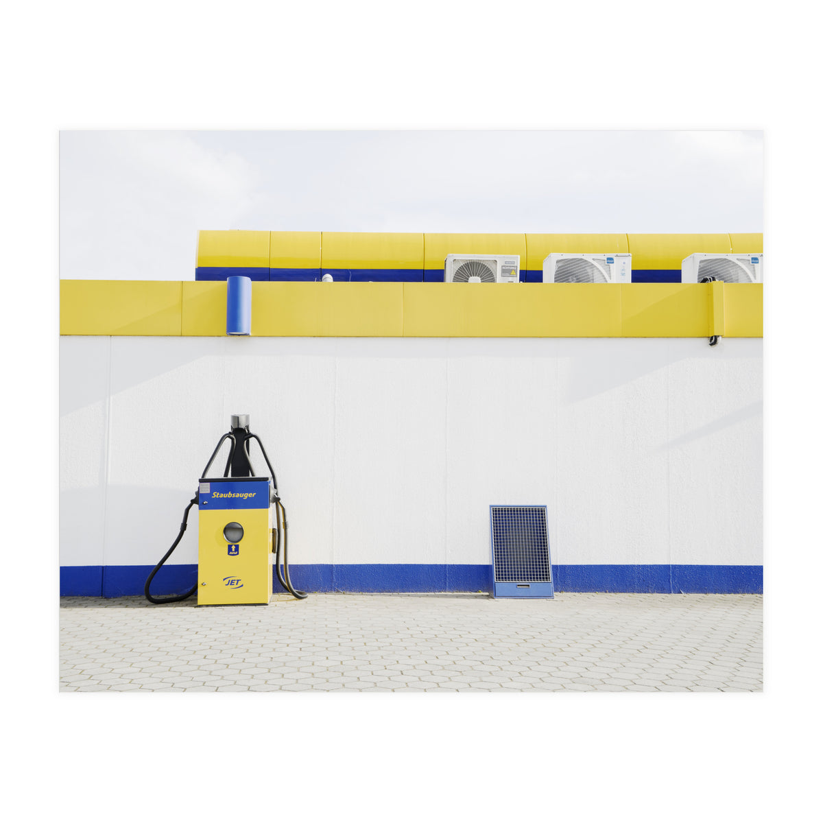 Yellow and blue gas station (Print Only)