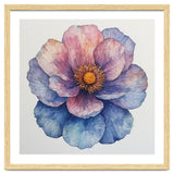 Ethereal Bloom: Watercolor Petals in Indigo and Rose thumbnail