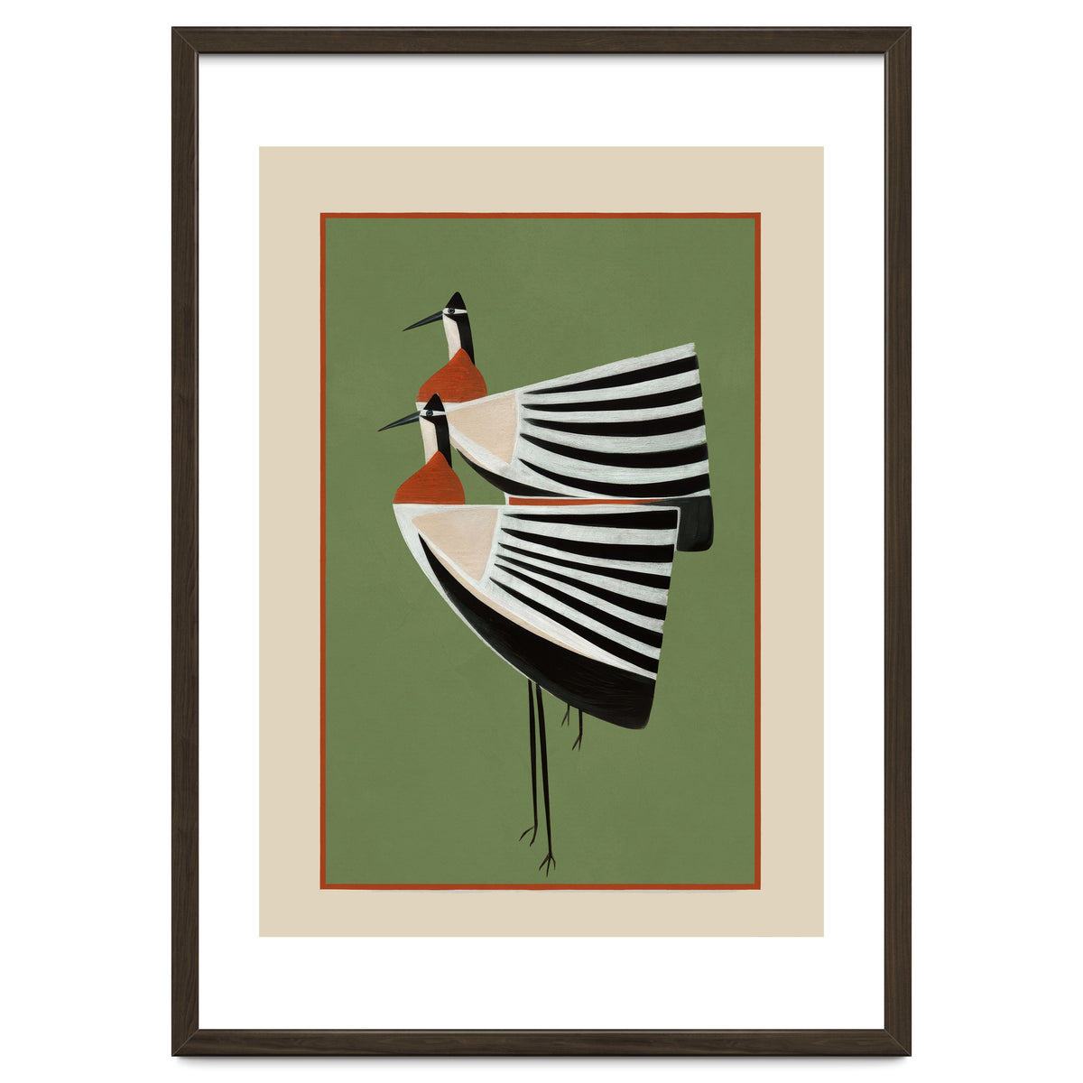 Striped Bird Pair