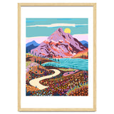 Alice In Wonder Valley, Nature Landscape Floral Positivity Meadow, Mountains Travel Pastel Bohemian Eclectic Spring, River Hope Vintage Good Vibes thumbnail