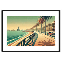 Vintage Coastal Promenade Poster