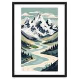 Majestic Alpine Peaks: Organic Modern Landscape Art thumbnail