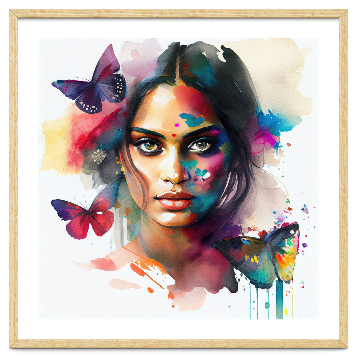 Butterfly Bloom Hindu Portrait