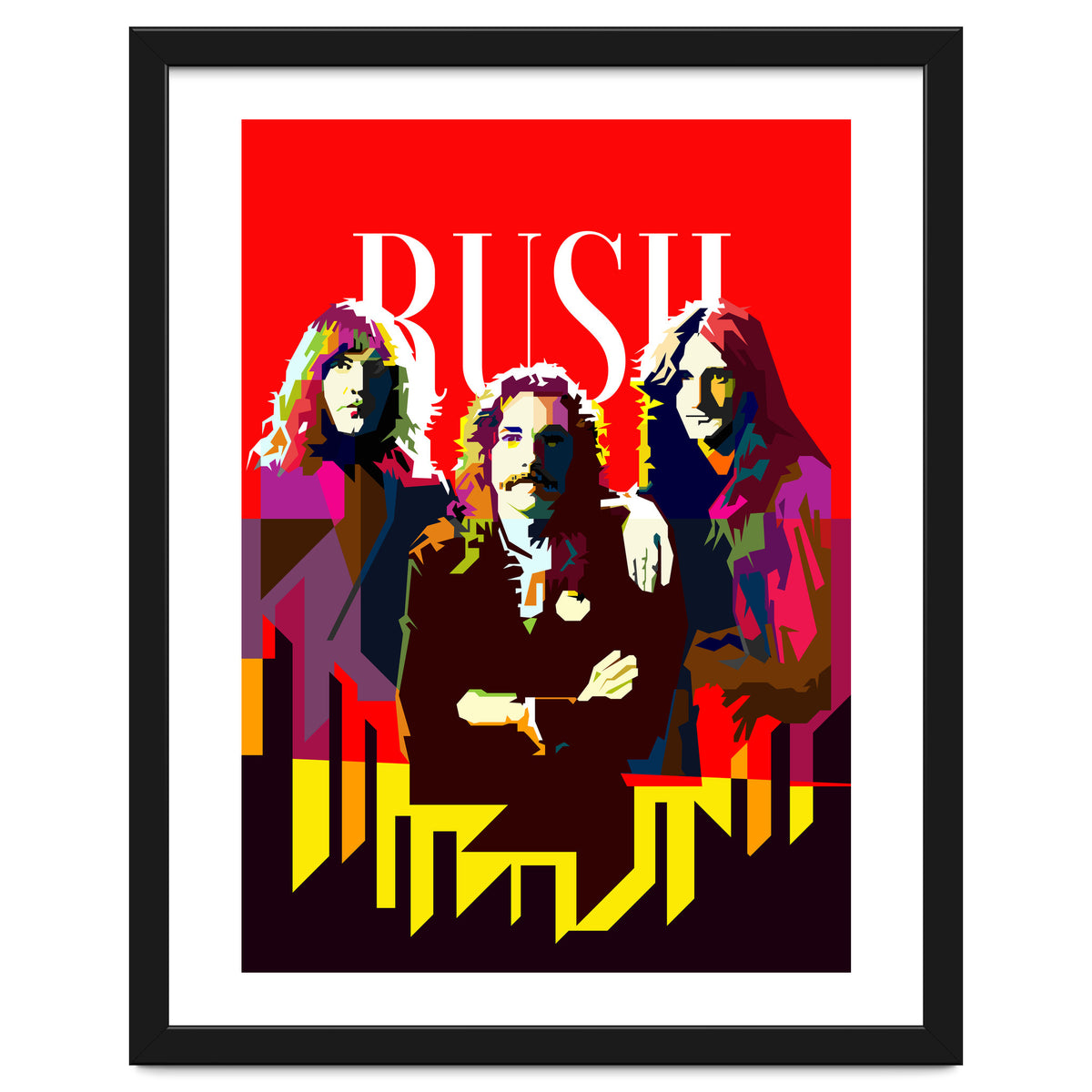 Rush Progressive Rock Pop Art WPAP