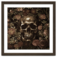 Baroque  Skull And Roses Night Garden