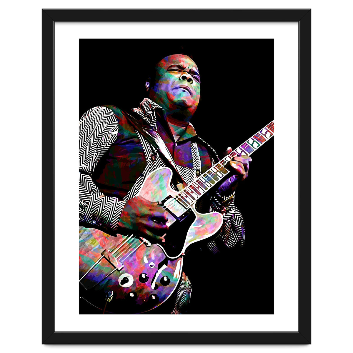 Freddie King American Blues Guitarist Colorful