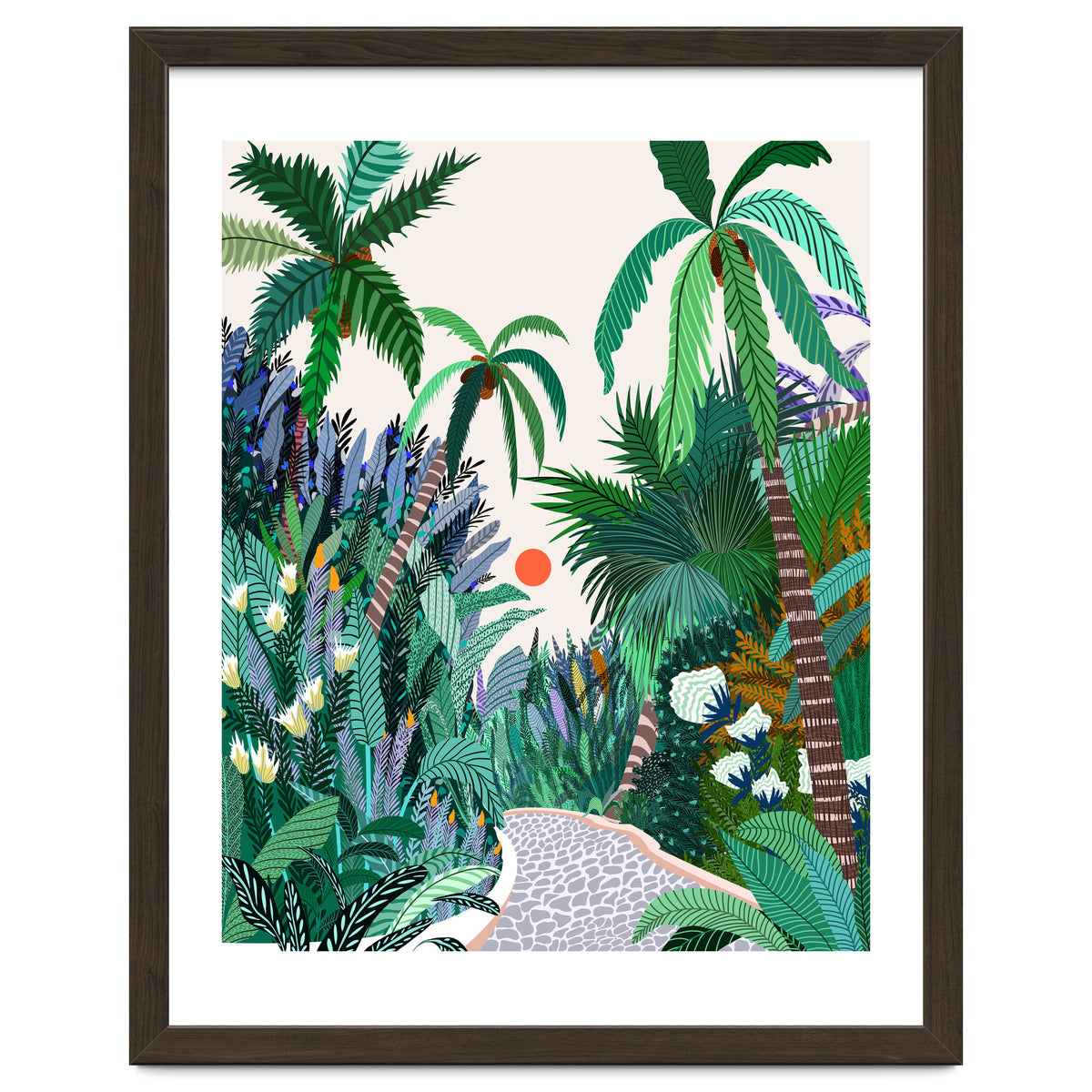 The Urban Jungle Route, Botanical Tropical Nature Plants, Forest Bohemian Eclectic Trees, Exotic Garden Palm Travel Boho