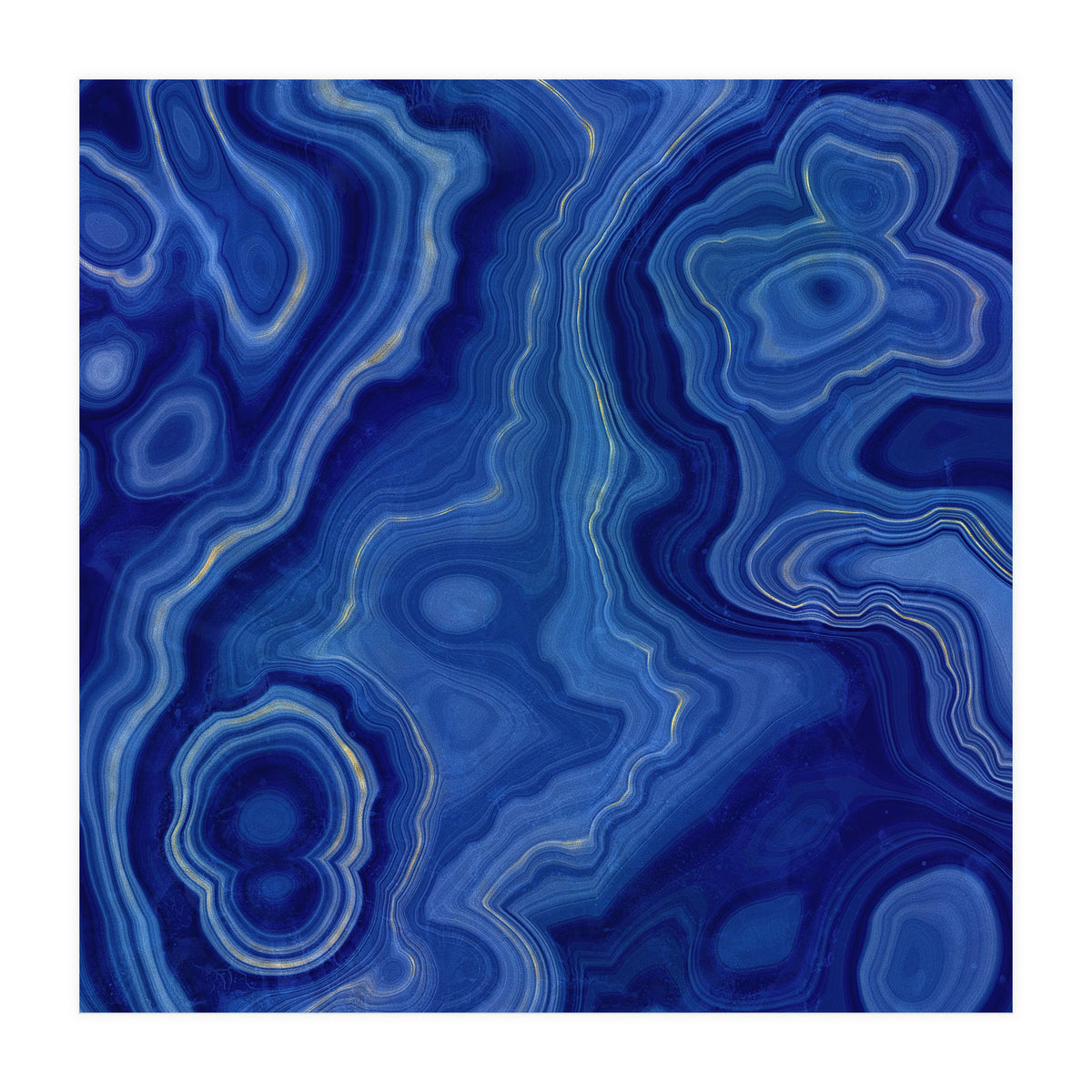 Blue Agate Texture 10 (Print Only)