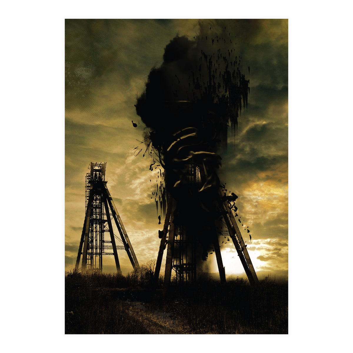 Oil Gusher Collage (Print Only)