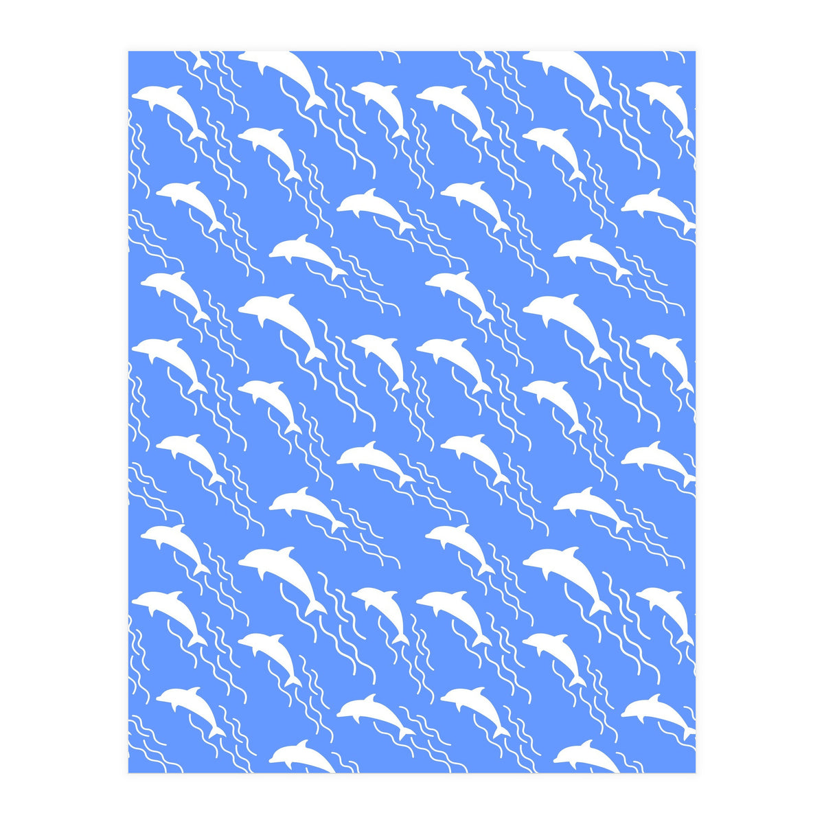 Swimming dolphins (Print Only)