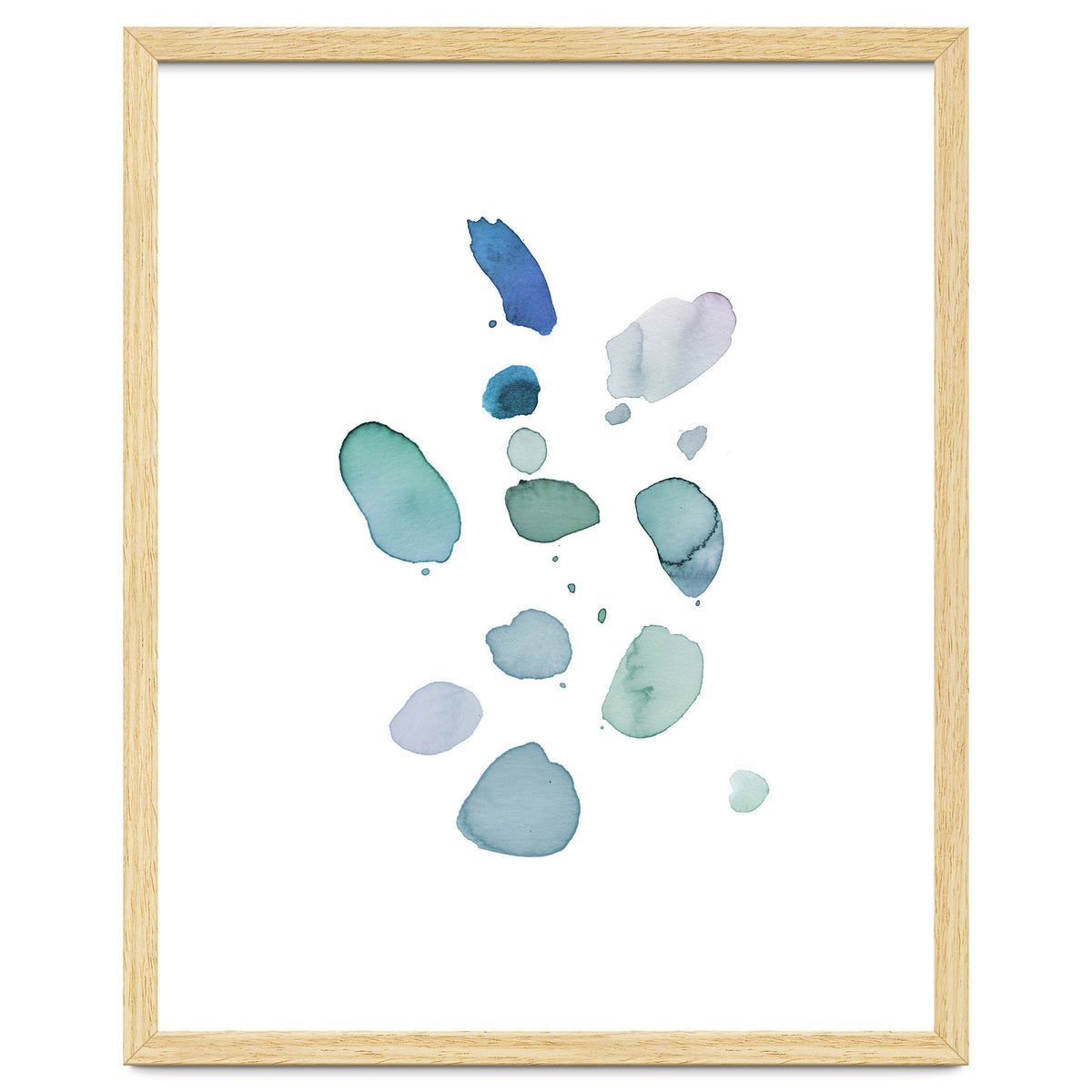 Watercolor Aqua Abstract Spots I