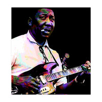 Muddy Waters American Blues Singer Legend Colorful Art (Print Only)