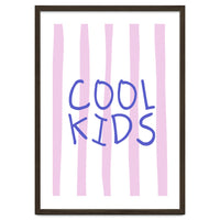 Cool Kids Club, Fun Playful Quote Print for Kids Room and Playroom Decor