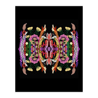 The Butterfly Effect Series 01, Paint Blot Mirror Colorful, Symmetrical Graphic, Eclectic Mandala (Print Only)