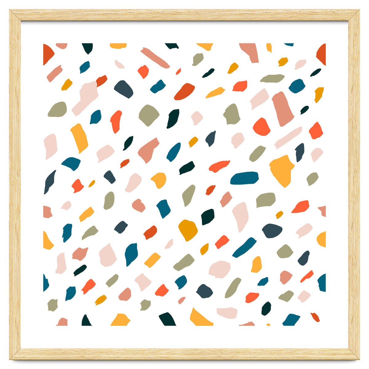TerrazzoTerrazzo, Abstract Quirky Shapes Bohemian Modern Pattern Confetti Celebration Random Colorful Shapes