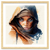 Watercolor Tuareg Woman #1