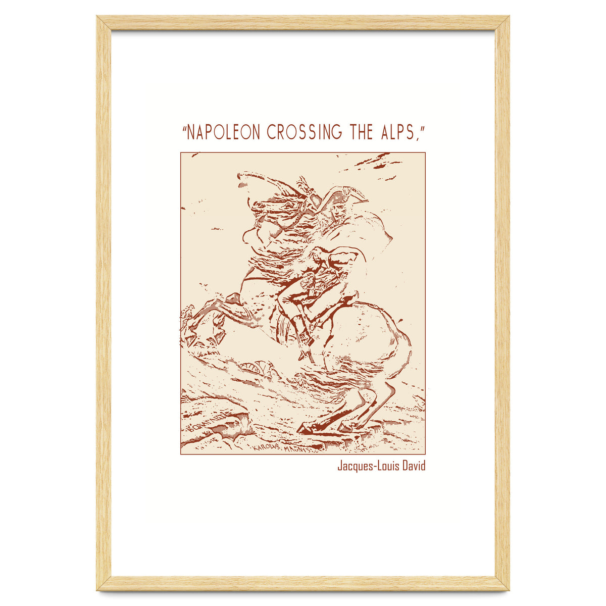 “napoleon Crossing The Alps,” – Jacques Louis David