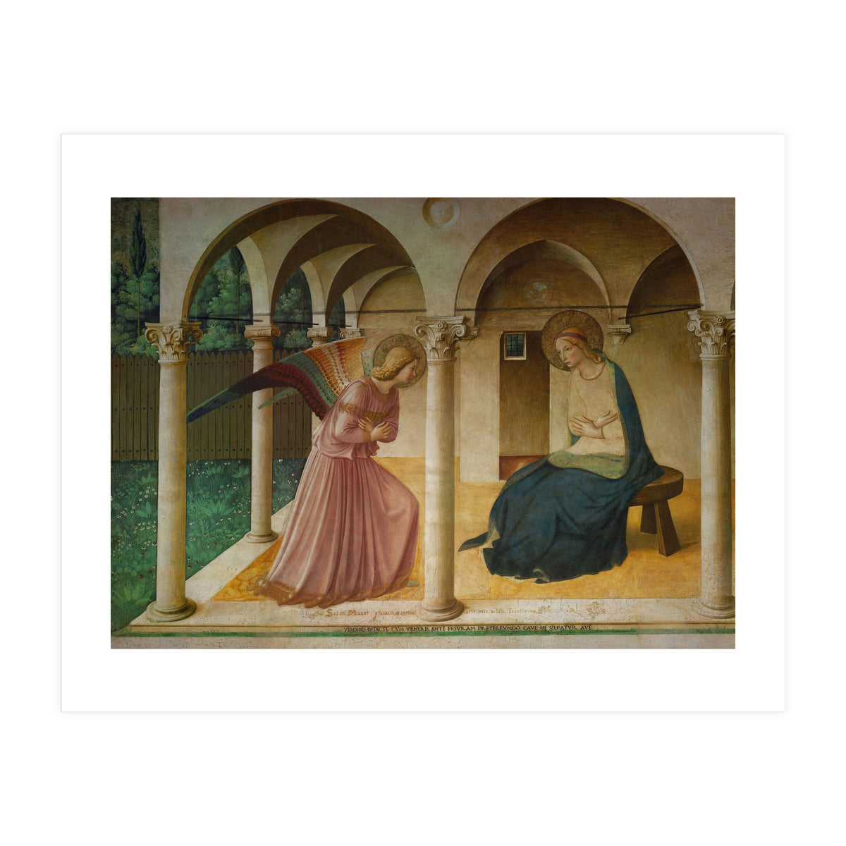 The Annunciation. Fresco in the former dormitory of the Dominican monastery San Marco, Florence. (Print Only)
