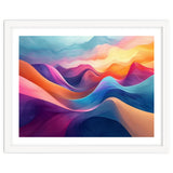 Vibrant Abstract Flowing Peaks Art thumbnail