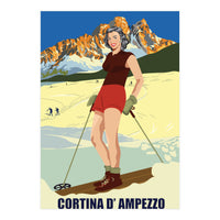 Ski Girl at Cortina D'Ampezzo, Italy (Print Only)