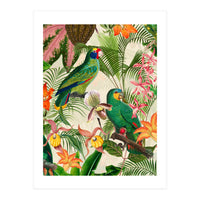 Parrots in tropical Jungle (Print Only)