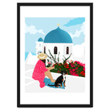 Greek Staycation, Pets Santorini Tropical Summer Travel, Dog White Buildings Architecture Fashion Bohemian thumbnail