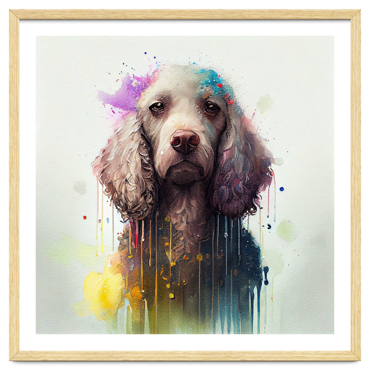 Watercolor Poodle Dog
