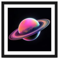 Neon Nebula Planet: Surreal Cosmic Illustration