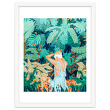 Backyard | Jungle Tropical Nature Painting | Botanical Plant Lady Banana Tree Garden Watercolor thumbnail
