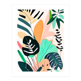 Pastello, Tropical Pastel Jungle, Botanical Neutral Muted Colors, Nature Plants Drawing Monstera, Exotic Bohemian Summer (Print Only) thumbnail